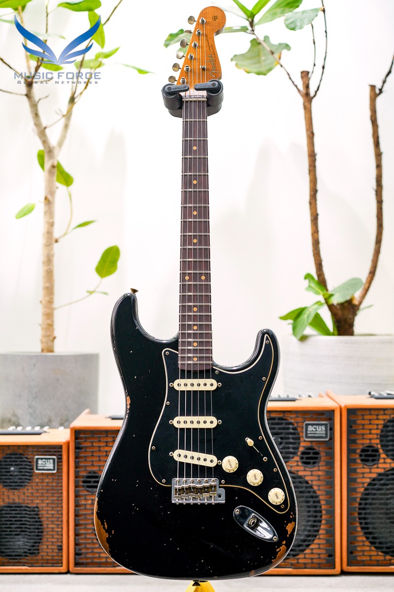 [2024 새봄맞이세일! (~4/30까지)] Fender Custom Shop Limited Edition Roasted Dual Mag Strat Relic-Aged Black w/Roasted Quartersawn Maple Neck (2023년산/신품) - CZ571825