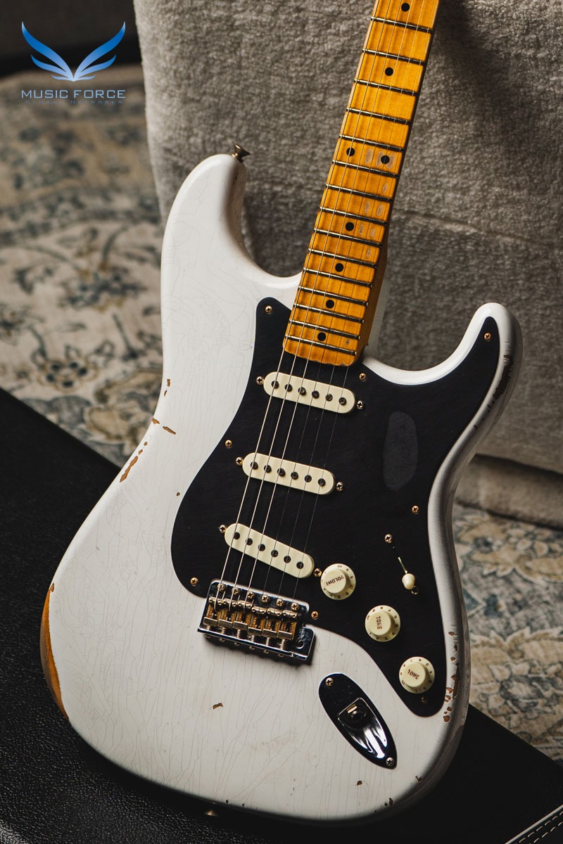 [2024 새봄맞이세일! (~4/30까지)]  Fender Custom Shop Ancho Poblano Stratocaster Relic-Opaque White Blonde (2023년산/신품) - CZ573058