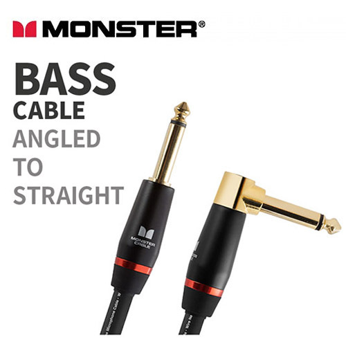 Monster Bass Cable - angled to straight 1/4&quot;