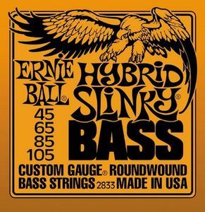 Ernie Ball 2833 Hybrid Slinky Wound Bass Strings .045 - .105