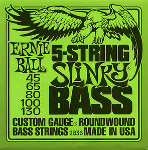Ernie Ball 2836 Regular Slinky 5-String Bass Strings 045 - .130