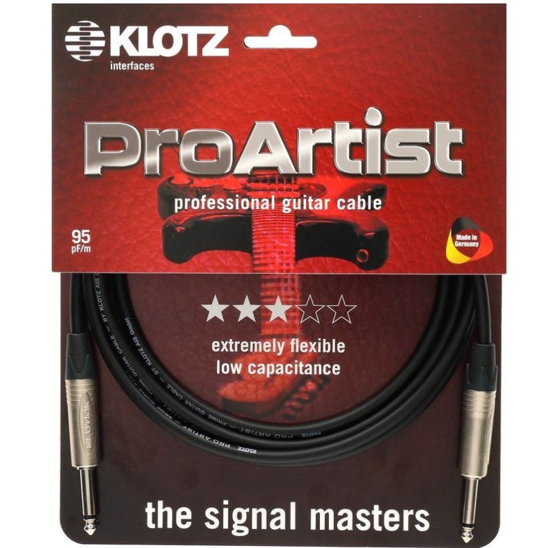 KLOTZ PRO ARTIST PRIME Instrument Guitar Cable 기타 케이블 3M I-I