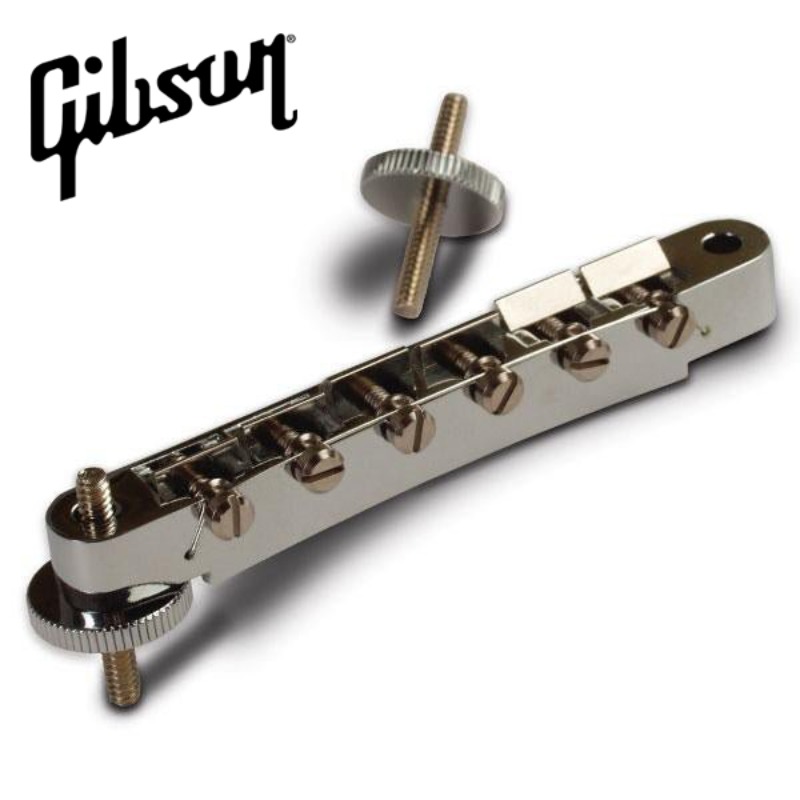 Gibson ABR-1 Tune-O-Matic Bridge Nickel w/Full Assembly (PBBR-015)