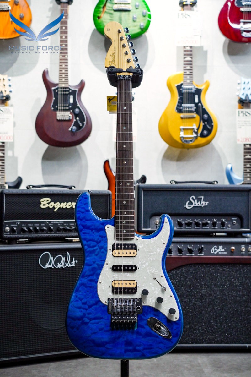 [특별세일] Fender Japan Artist Series MICHIYA HARUHATA Stratocaster-Caribbean Blue Trans w/Rosewood FB (신품) - JD22001103