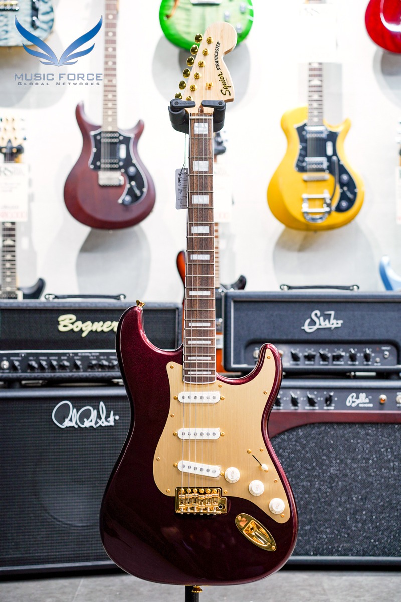[Outlet 신품(Blem)특가!] Squier 40th Anniversary Gold Edition Stratocaster SSS-Ruby Red Metallic w/Indian Laurel FB (신품) - 22015560