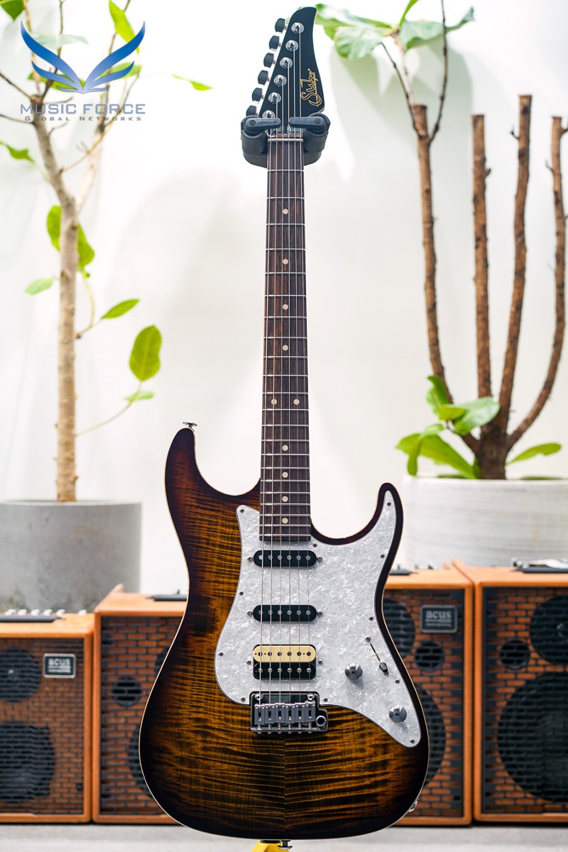 [2024 Summer Sale! (~7/31까지)] Suhr Dealer Select Limited Run Standard SSH FMT-Bengal Burst w/Roasted Maple Neck, White Pearl PG, Black Headstock &amp; SSCII System (신품) - 70773