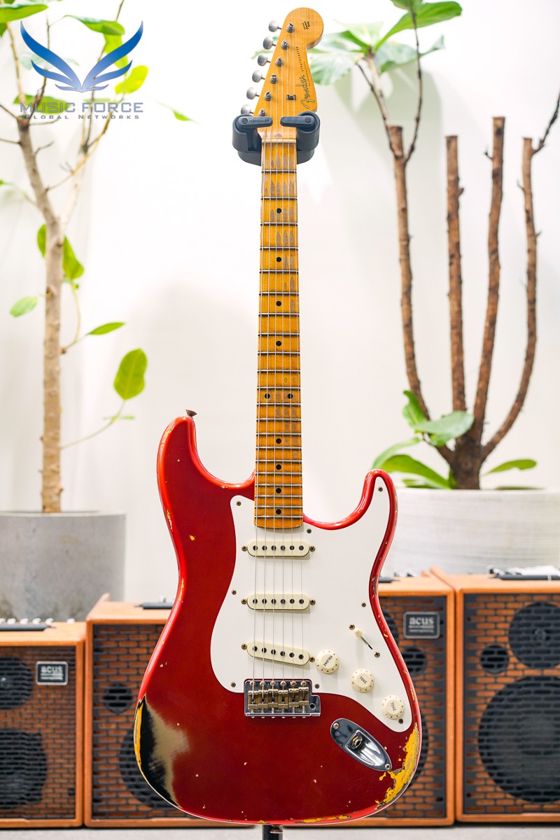 [2024 Summer Sale! (~7/31까지)] Fender Custom Shop Limited Edition 1956 Strat Heavy Relic-Super Faded/Aged Candy Apple Red over 2TSB (2022년산/신품) - CZ561910