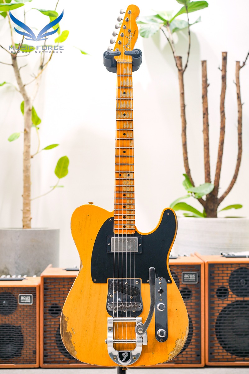 [2024 새봄맞이세일! (~4/30까지)] Fender Custom Shop Limited Edition 1950&#039;s Vibra Telecaster Heavy Relic-Aged Butterscotch Blonde (2022년산/신품) - CZ561400