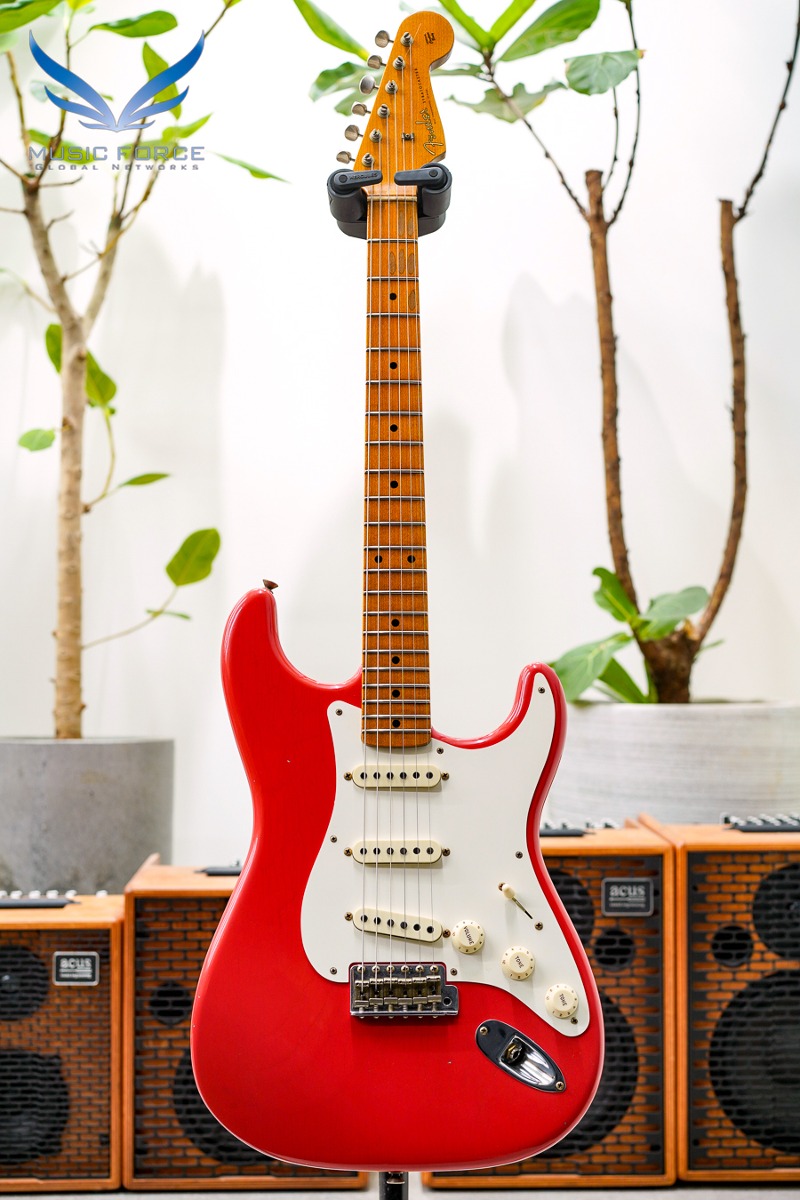 [2024 새봄맞이세일! (~4/30까지)]  Fender Custom Shop 1955 Strat Journeyman Relic-Aged Fiesta Red w/Roasted Maple Neck (2022년산/신품)